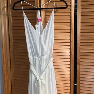 Pookie & Sebastian • Slit formal maxi dress